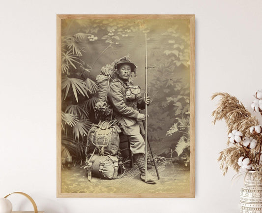 Affiche Vintage Meiji – Photo Historique Japonaise Élégante