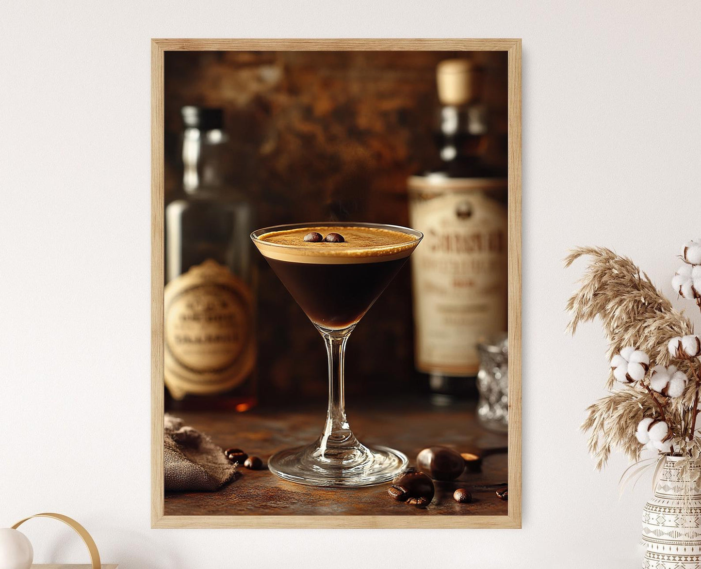 Affiche Espresso Martini – Illustration de Cocktail au Café