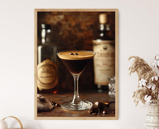 Affiche Espresso Martini – Illustration de Cocktail au Café