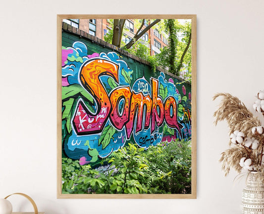 Affiche Graffiti Samba – Poster Énergique et Coloré pour Mur