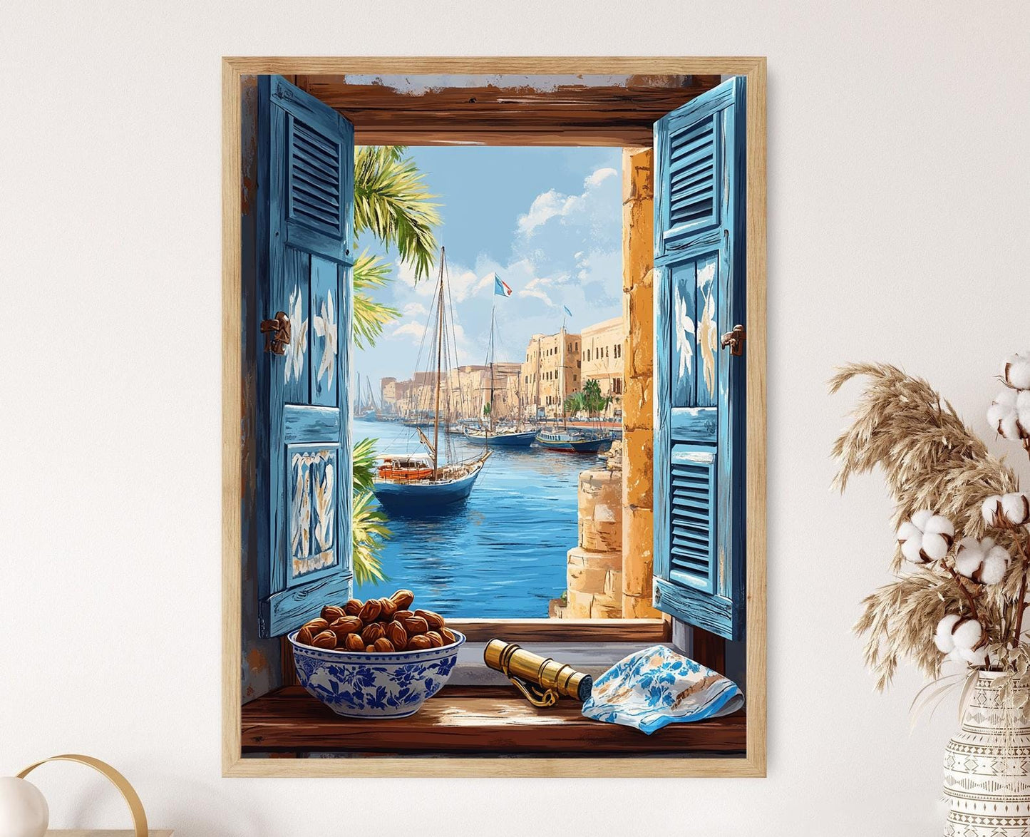 Affiche Port Said – Illustration Nautique Égyptienne du Canal de Suez