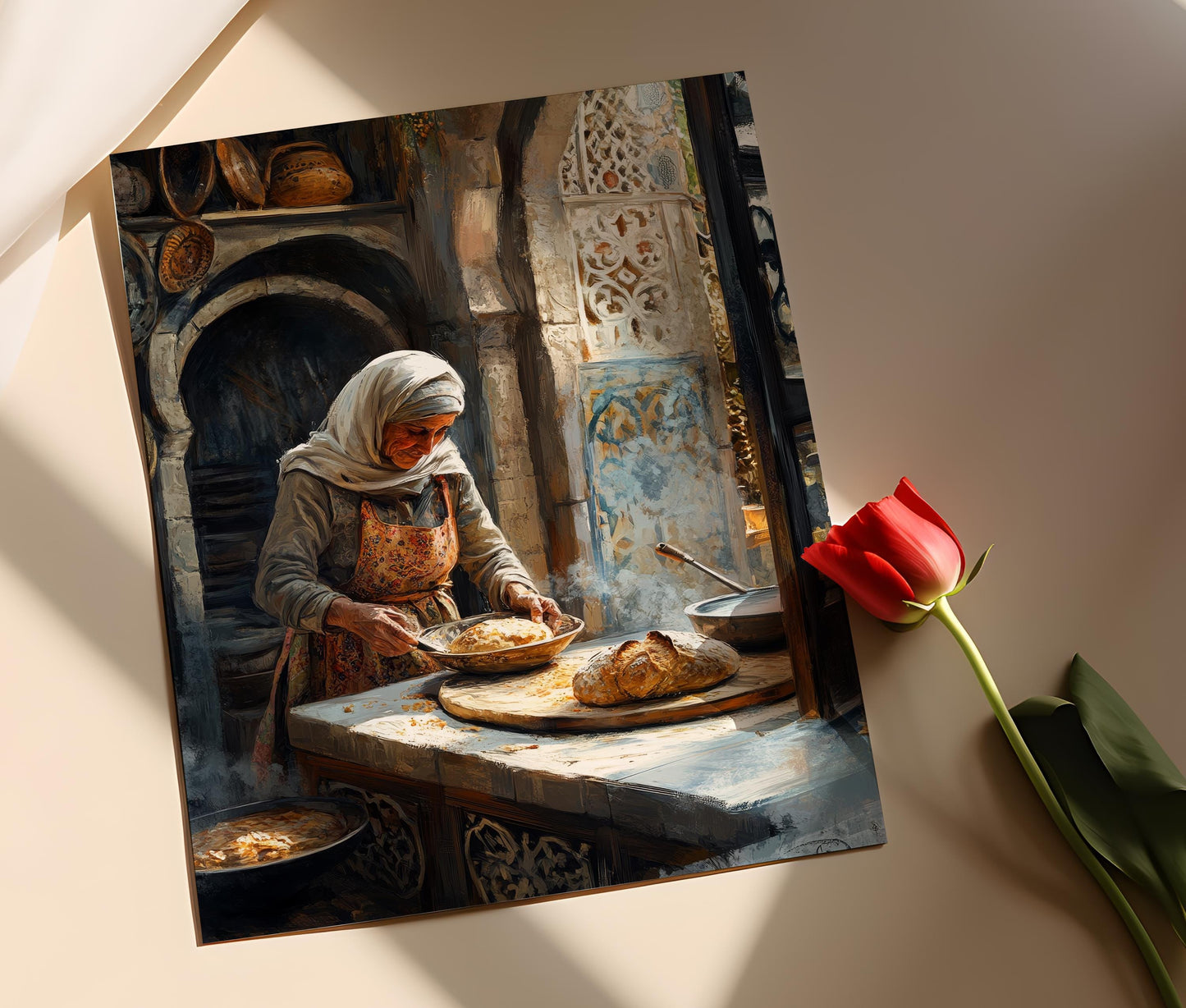 Affiche Pain Kurde – Impression artistique déco rustique pour cuisine