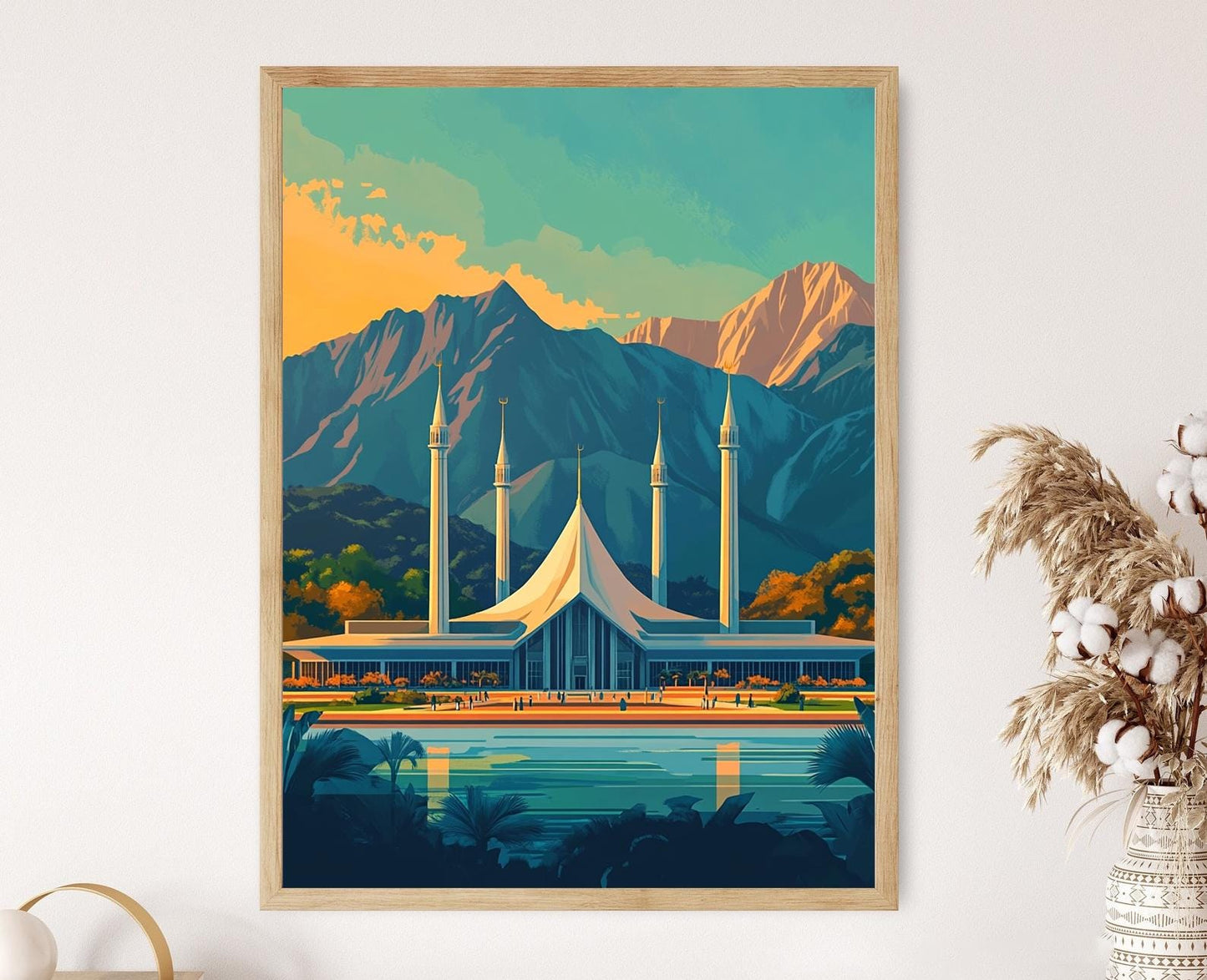 Affiche Faisal Mosque – Poster Art Moderne du Pakistan