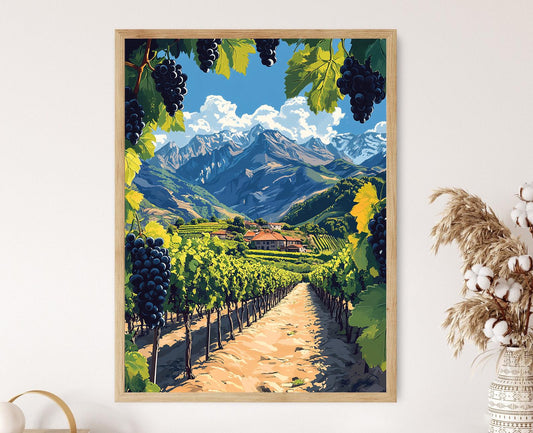 Affiche Vignoble Areni – Poster de l'Art des Vins Arméniens