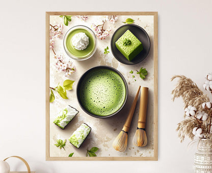 Affiche Cérémonie de Matcha – Poster Décor Japonais de Cuisine