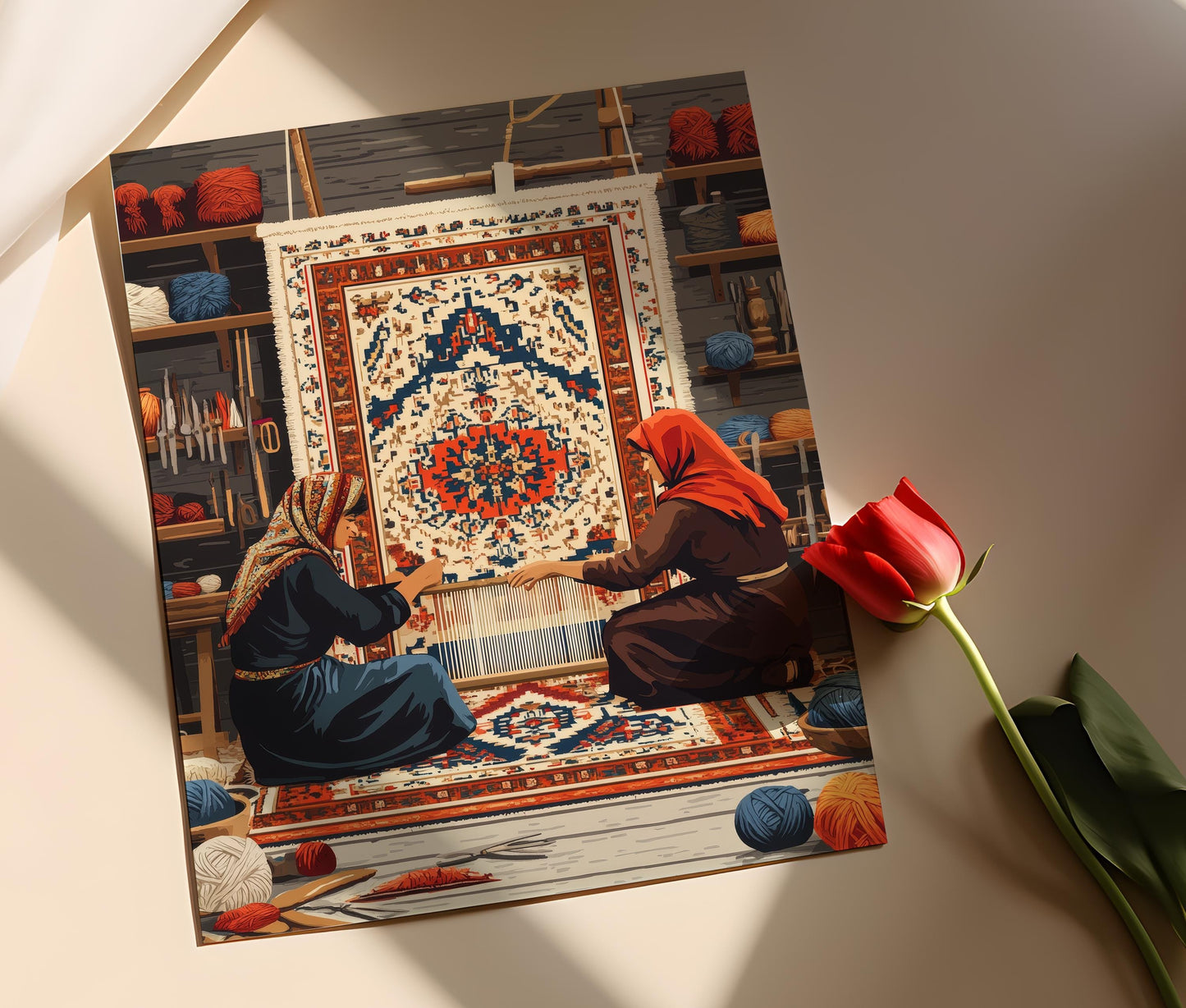 Poster über afghanische Teppiche – Poster über traditionelle Webkunst