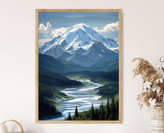 Affiche Wrangell-St. Elias – Impression artistique des montagnes enneigées