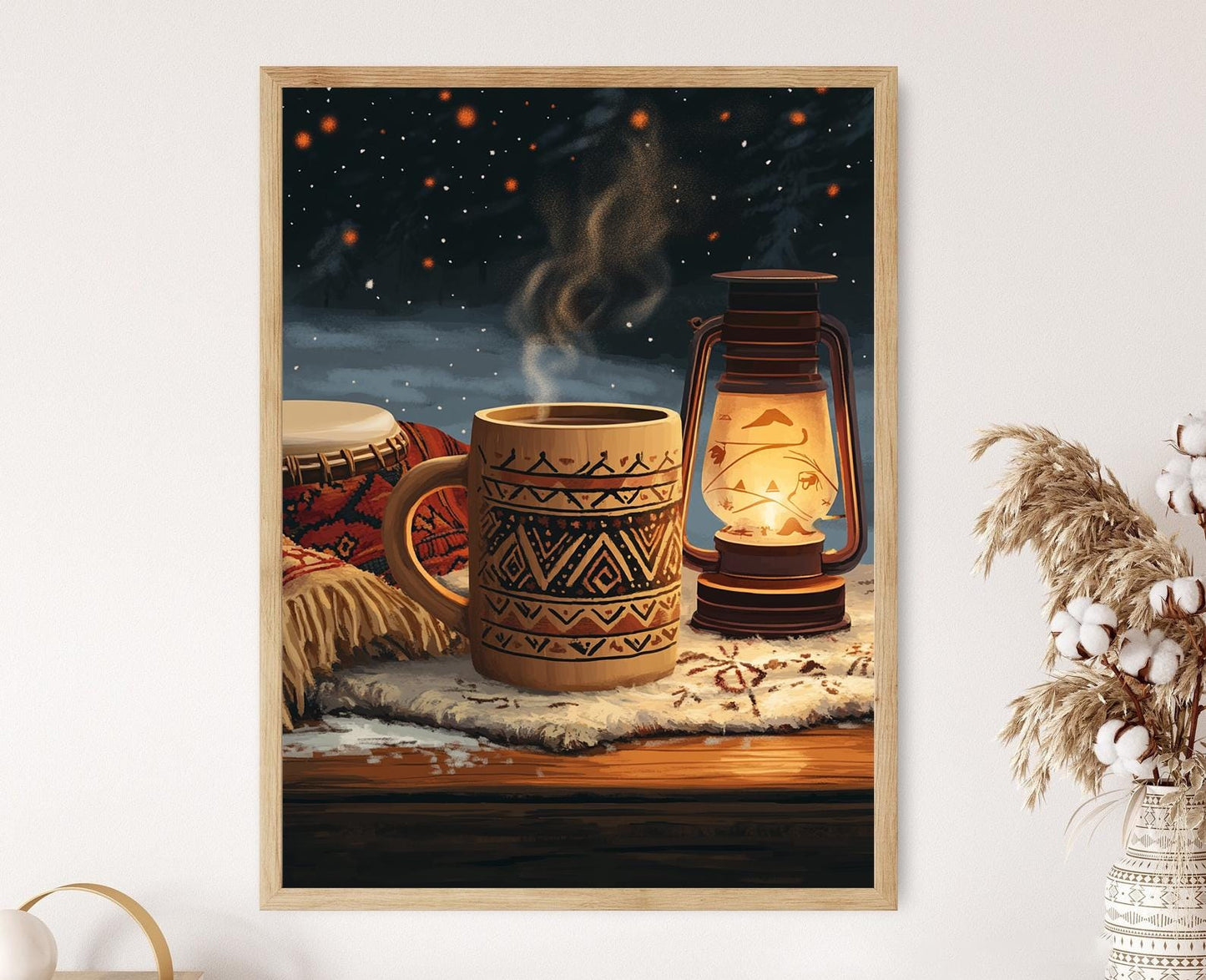 Affiche Sami – Poster Illustration de Tasse en Bois Duodji Traditionnelle