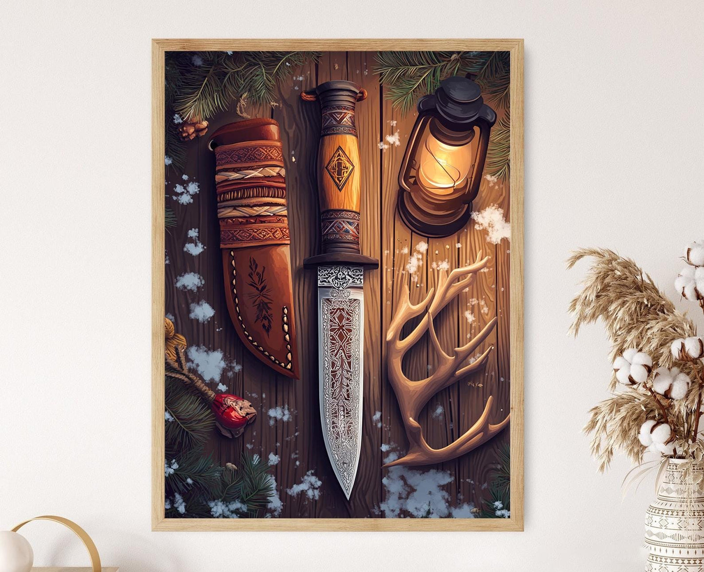 Affiche Artisanat Nordique – Poster Illustration de Couteau Sami