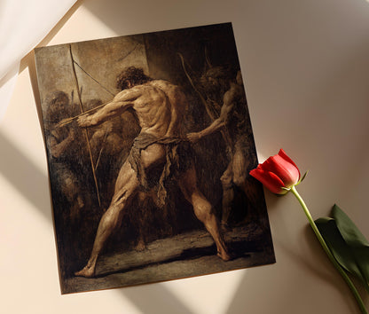 Affiche Achille et Pâris – Art Graphique Mythologie Grecque