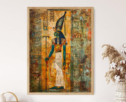 Affiche Osiris : Dieu Égyptien des Enfers, Décor Ancien