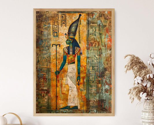 Affiche Osiris : Dieu Égyptien des Enfers, Décor Ancien