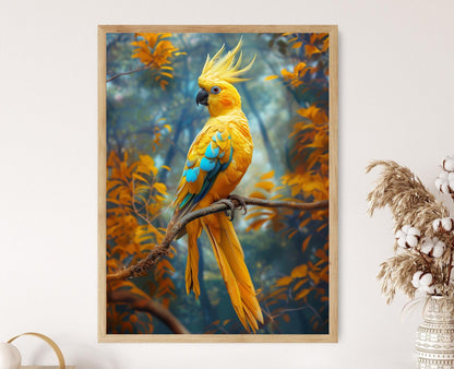 Affiche de Cacatoès Jaune – Poster Décoratif Naturel