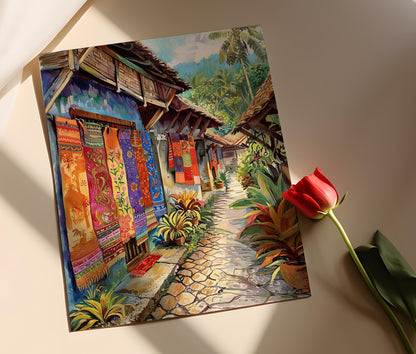 Affiche Batik Indonésien – Impression d'Art Unique de Java