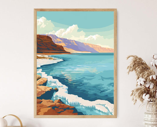 Affiche Mer Morte – Poster Unique des Formations Salines et Eaux Calmes