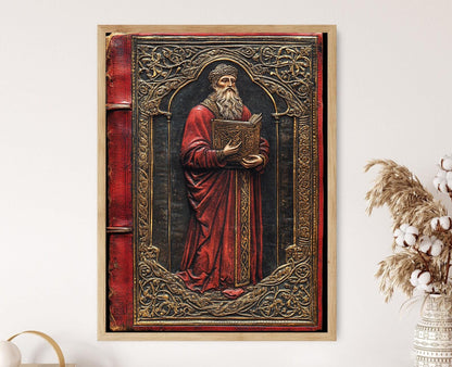 Affiche Évangile de St. Cuthbert – Poster Manuscrit Illuminé Anglais