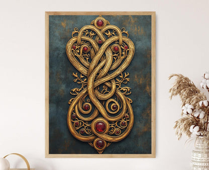 Affiche Médiévale – Poster Art Décoratif Broche Anglo-Saxonne