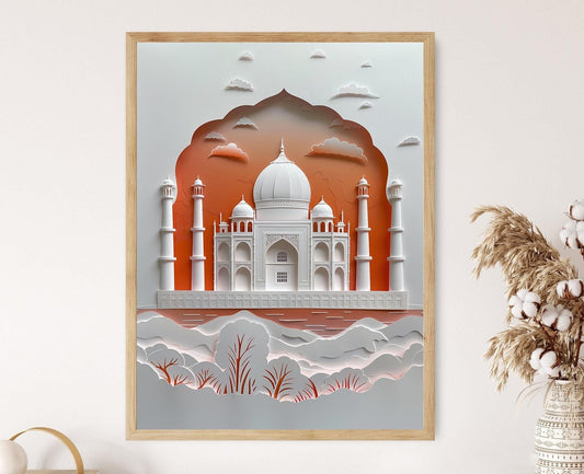 Affiche Taj Mahal – Poster Décor Historique d'Architecture