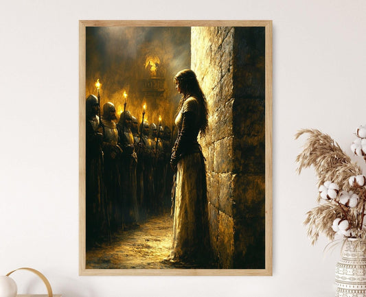 Affiche Jeanne d'Arc – Impression artistique de son procès médiéval