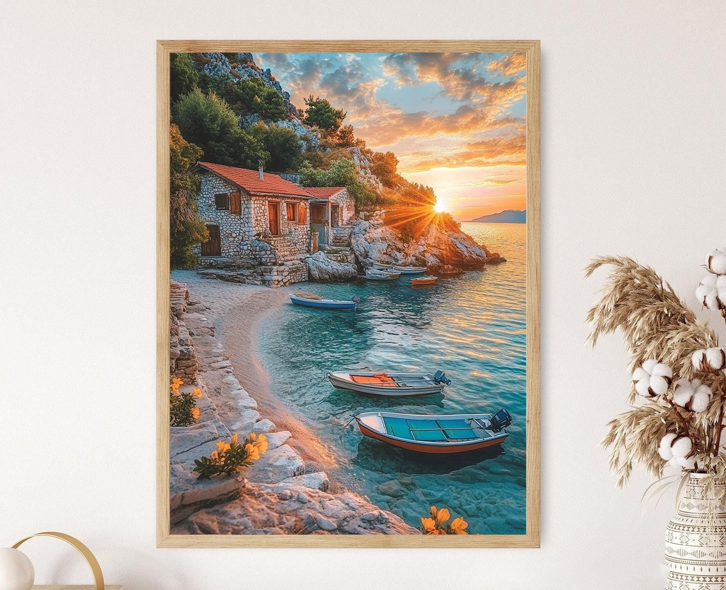 Affiche Riviera Albanaise – Poster Eaux Cristallines et Plages Blanches