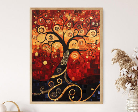 Affiche Arbre de Vie – Poster Art mural inspiré de Gustav Klimt
