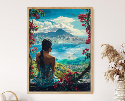 Affiche Volcan Taal – Photo d'art des Philippines, Décor apaisant pour chambre
