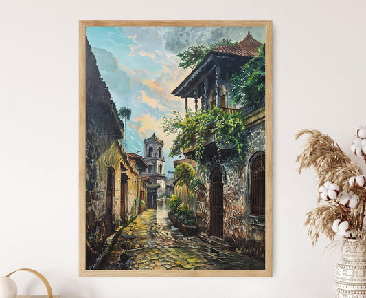 Affiche Intramuros Manila – Tableau Coloré de l'Héritage Philippin