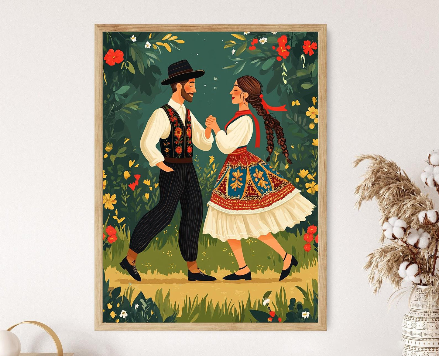 Affiche Danse Folklorique Serbe – Impression des Costumes de Šumadija
