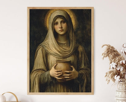 Affiche Martha de Béthanie – Portrait biblique, art chrétien imprimé