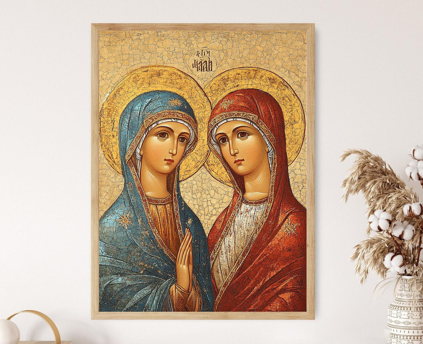 Affiche Icone Byzantines – Poster Art Religieuse de Martha et Marie