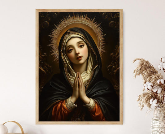 Affiche Sainte Monica Baroque – Art Dévotionnel Catholique