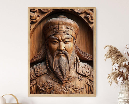 Affiche Gengis Khan - Art de Mur du Leader Mongol, Héritage Culturel