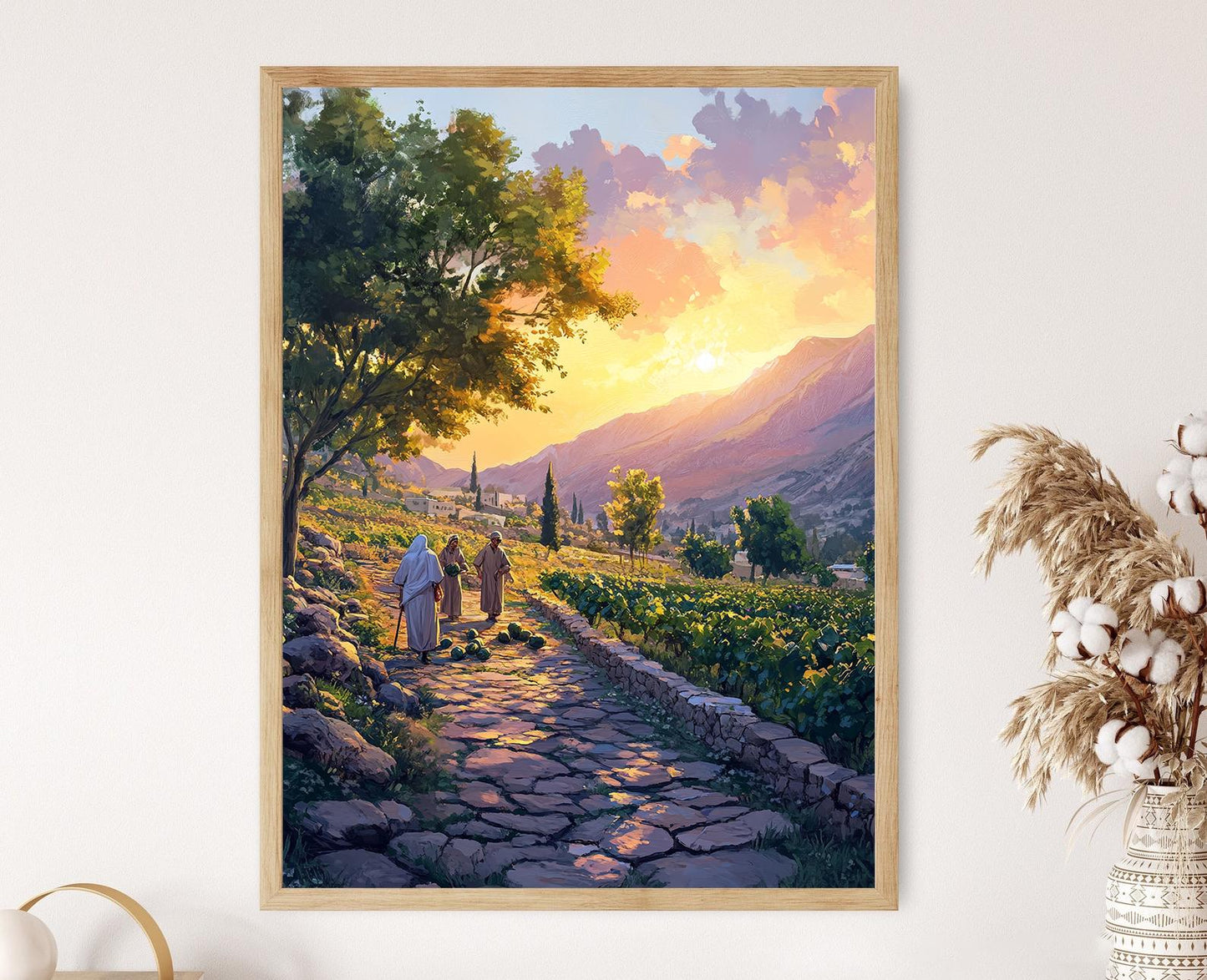 Affiche de Récolte de Figues à Ramallah – Art de Paysage Rustique