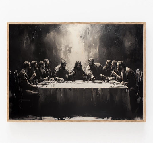 Affiche Moderne de La Cène – Poster Art Chrétien Contemporain, Couleurs Vives