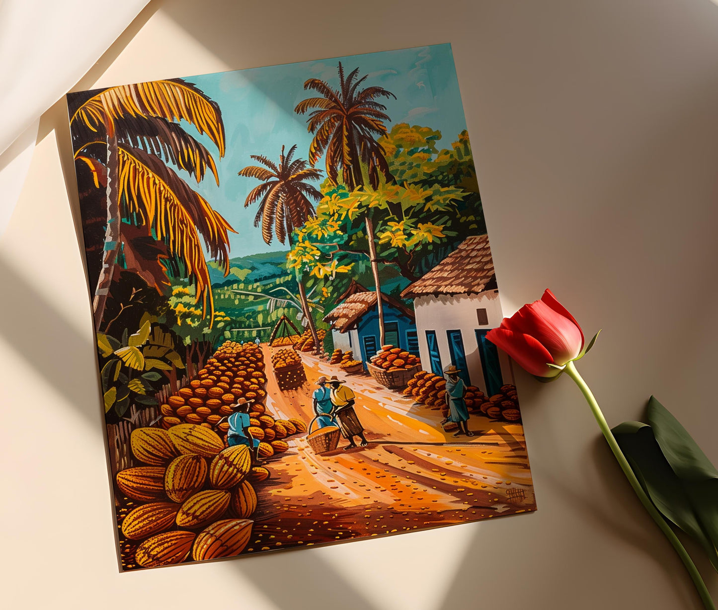 Affiche Cacao de Côte d'Ivoire – Poster Patrimoine Agricole Historique