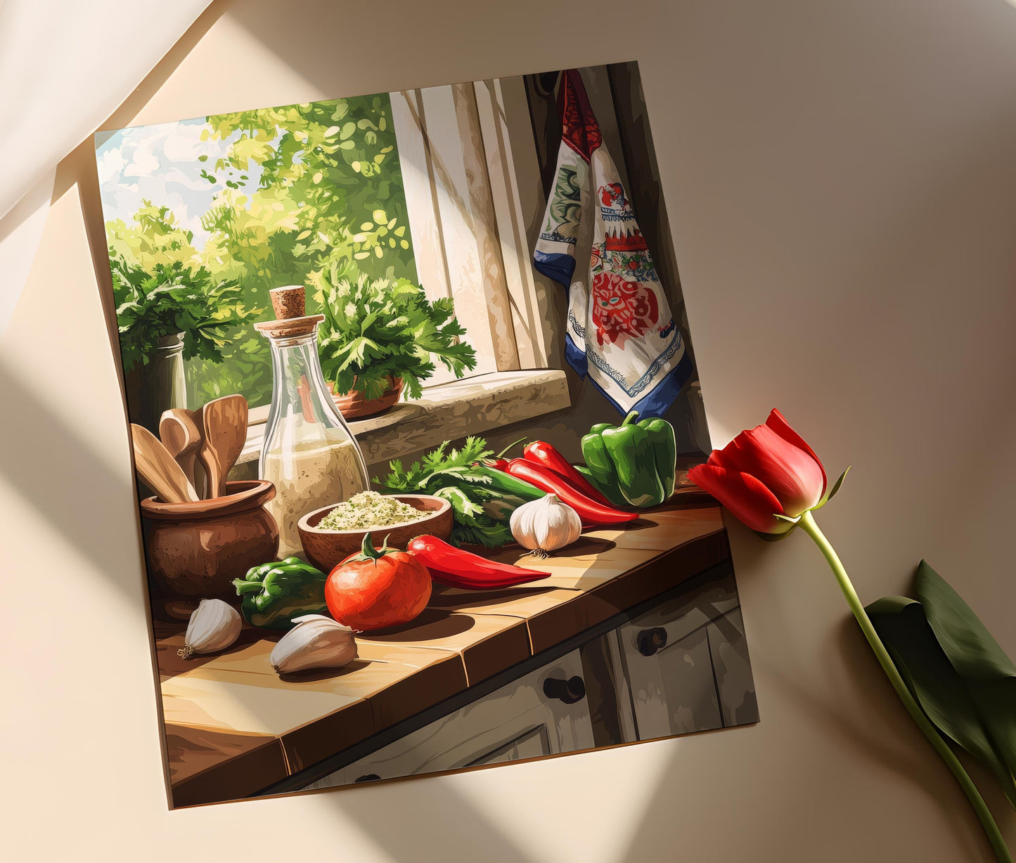 Affiche Cuisine Boricua – Illustration de Sofrito Porto-Ricain