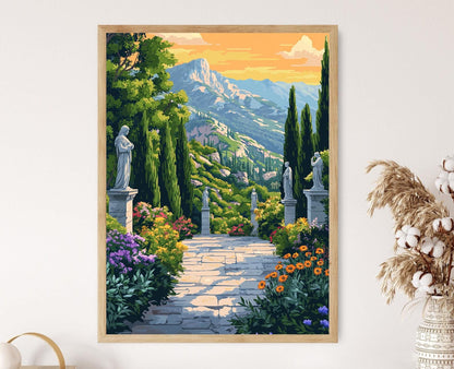 Affiche Mythologie Grecque – Poster Scène de Jardin sur l'Olympe