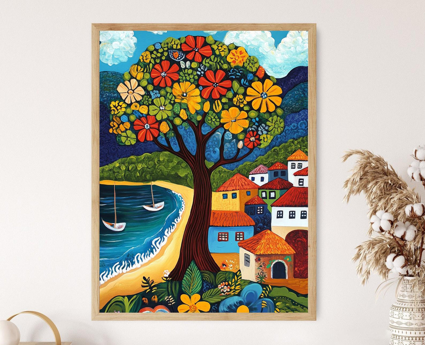 Affiche Art Naïf Brésilien – Poster Folklore et Culture