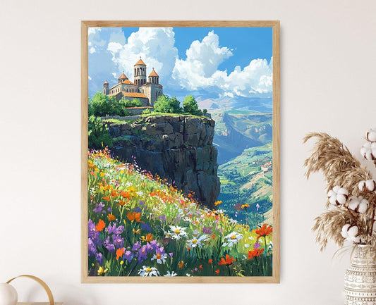 Affiche Monastère Tatev – Poster Vue Cliffside en Arménie