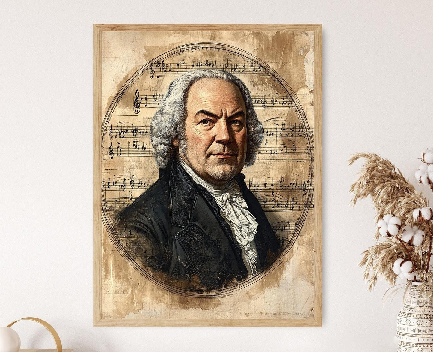 Affiche Johann Sebastian Bach – Art Print du Compositeur Éternel