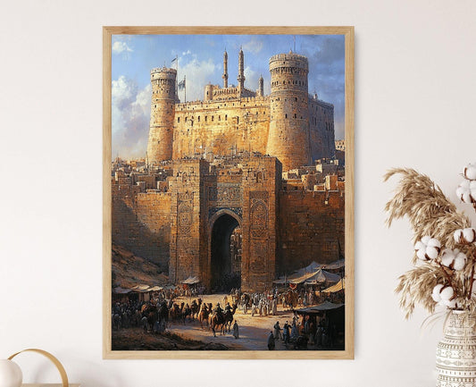Affiche Citadelle du Caire – Imprimé Forteresse Ayyoubide Médiévale