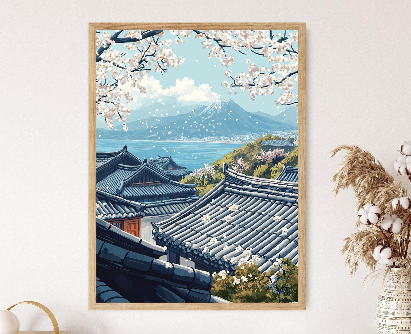 Affiche Pavillon Coréen – Poster Paysage Spirituel de Jeju avec Hallasan