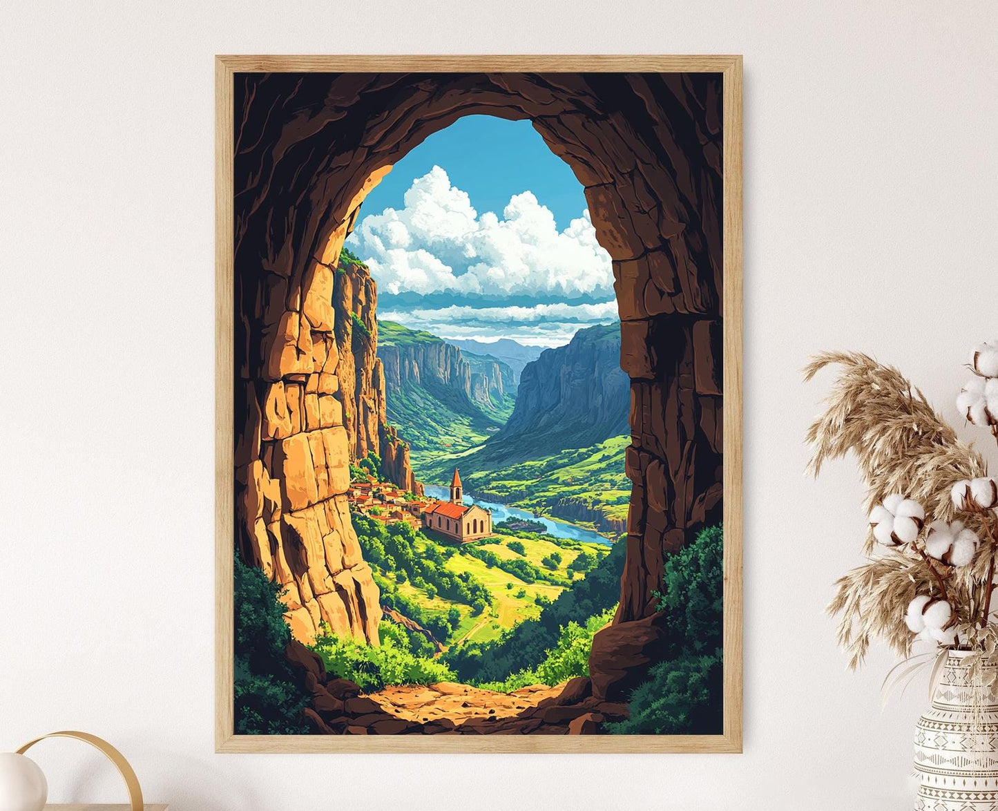 Affiche Église de Lalibela – Poster Paysage des Highlands Éthiopiens