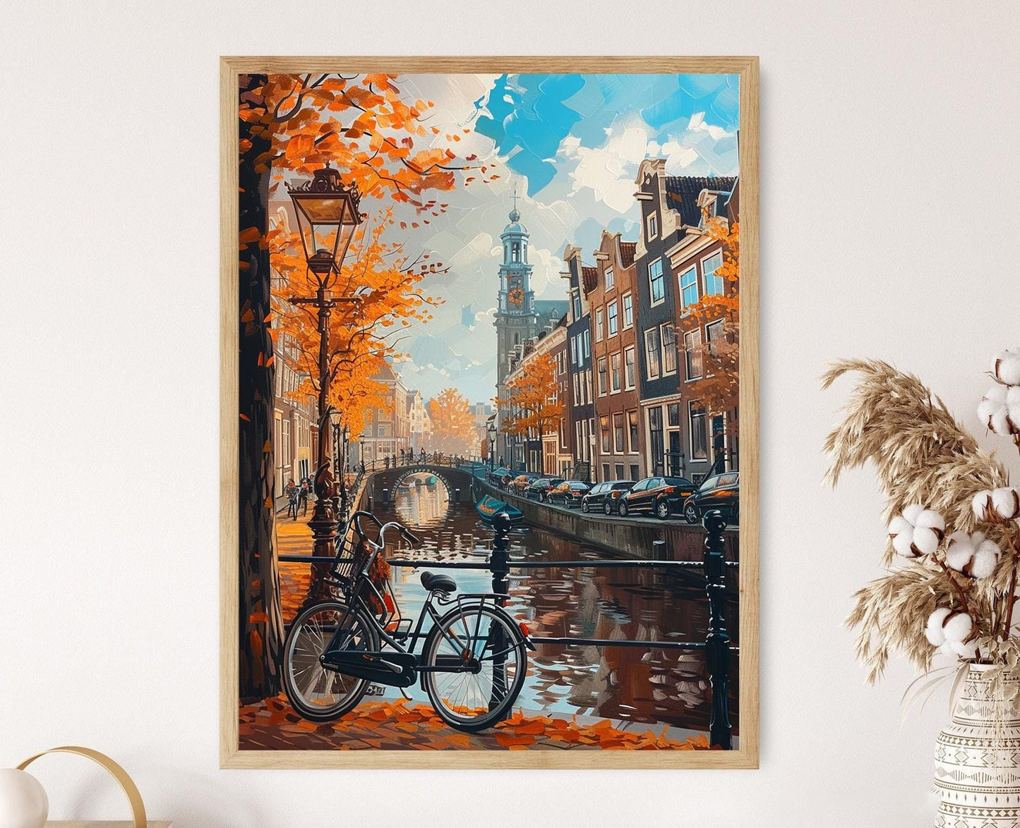 Affiche Vélo Iconique – Poster Art de la Culture Cycliste d'Amsterdam
