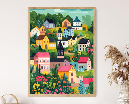 Affiche Village de Biélorussie – Poster Paysage rustique d'Europe de l'Est