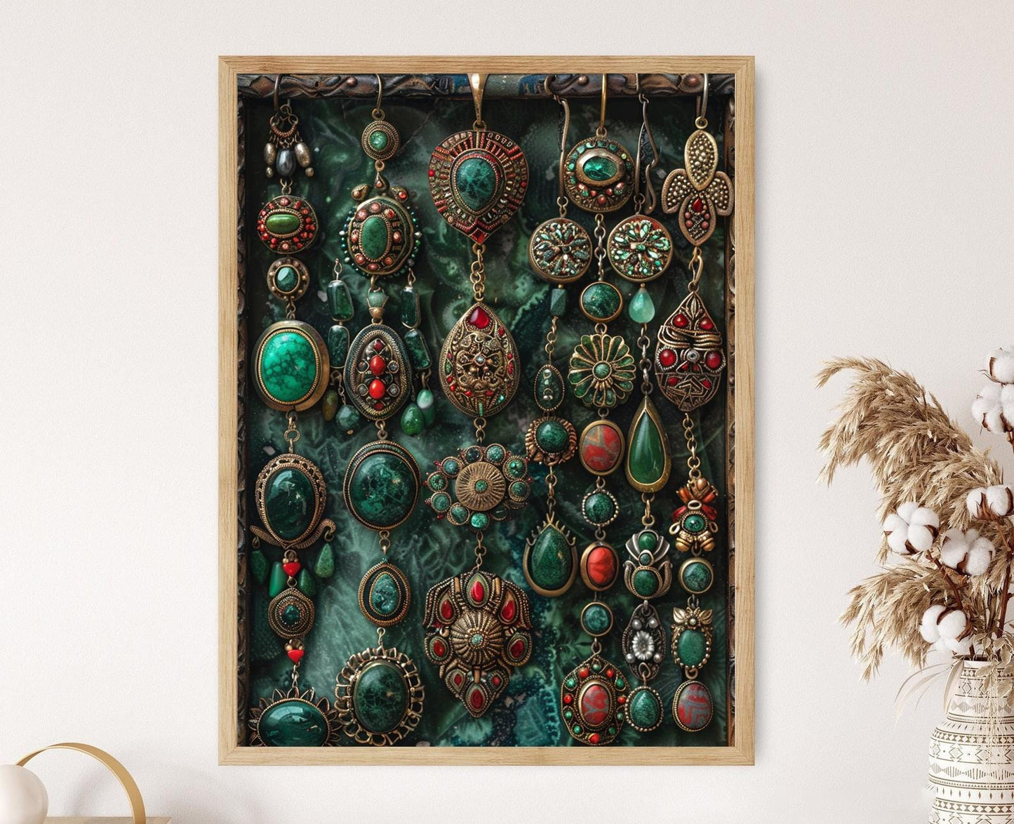 Affiche Artisanat Traditionnel – Poster Peinture Bijoux en Jade du Guatemala