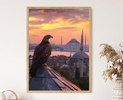 Affiche Aigle à Istanbul – Impression Photographique Skyline Majestueuse