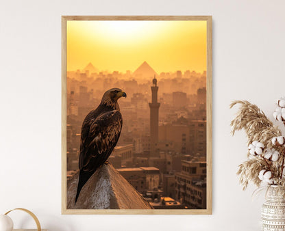 Affiche Aigle sur Le Caire – Poster Photo de Ville Méditerranéenne