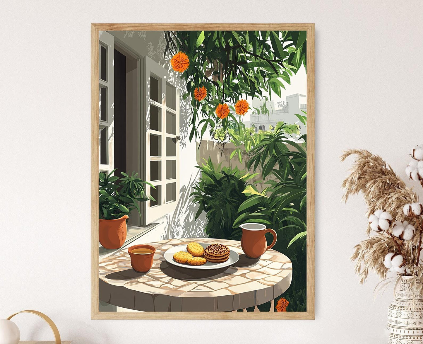 Affiche Cuisine Traditionnelle – Petit Déjeuner Ahmedabad : Fafda Jalebi & Chai