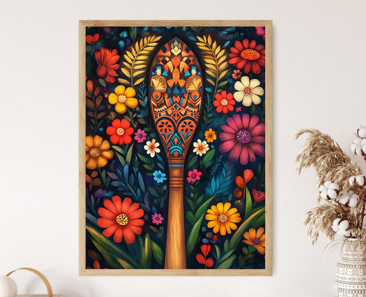 Affiche d'art Maori – Imprimé géométrique Koru, décoration Nouvelle-Zélande